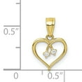 thumbnail image 6 of Quality Gold 10C1435 10K Yellow Gold CZ Heart Pendant, 6 of 7