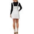 thumbnail image 3 of Vestido de mezclilla A-Line para mujer con tirantes ajustables estilo CHIC, primavera verano, color blanco, 3 of 6