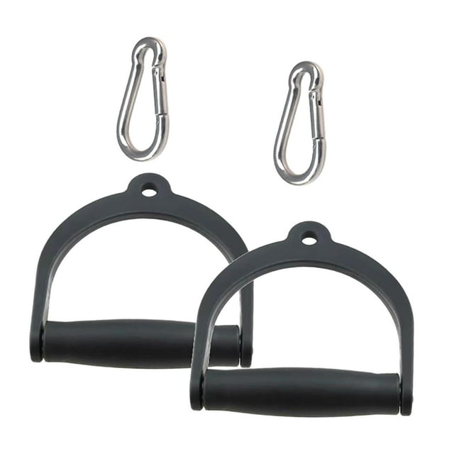 Accesorio de extracción LAT, mango en D de agarre cómodo con mosquetón para Pilates, levantamiento de pesas, entrenamiento de fuerza