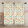 thumbnail image 5 of Blackout Kids Curtains,White Cartoon Colorful Dinosaurs Pattern Childrens Insulated Curtains Set Of 2,Bedroom Essentials,Toddler Room Decor 52"x63", 5 of 5