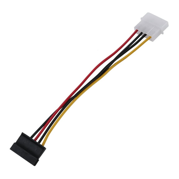 2X SATA Power Female to Molex Male Adapter Converter Cable, 6-Inch