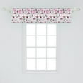 thumbnail image 2 of Ambesonne Retro Window Valance, Pop Art Style Cartoon Pattern, 54" X 12", Pale Grey White Magenta, 2 of 3