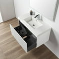 thumbnail image 5 of Blossom Positano 36" Floating Vanity | Matte White | Acrylic Sink & Side Cabinet | Soft-Close Drawer, 5 of 8