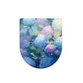thumbnail image 6 of ZIATUBLES Dragonfly Hydrangea Print Washable Stretch Fabric Toilet Bowl Lid Cover with Elastic Edges Fits Round Oval Elongated Lids Bathroom Decor Accessories, 6 of 6