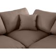 thumbnail image 5 of Meridian Furniture Comfy Brown Vegan Leather Corner Chair, 5 of 12