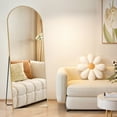 thumbnail image 2 of Simenmax 59"x16" Full Length Mirror Full Body Floor Mirror with Stand for Bedroom Cloakroom, Gold, 2 of 6