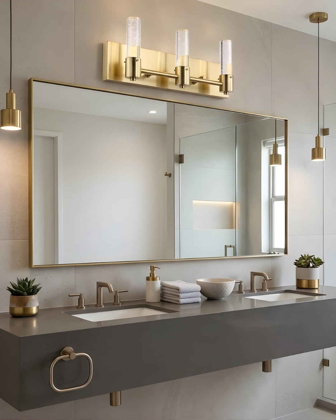 Soffi 3 Light LED Modern Bathroom Vanity Wall Light Fixture
