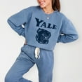 thumbnail image 2 of Yale Bulldog Distressed - Women's Lightweight Garment Dyed Sweatshirt, 2 of 11
