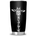 thumbnail image 1 of Taza de viaje con diseño de jirafa para mujer, con aislamiento térmico y tapa, 593 ml, 1 of 6