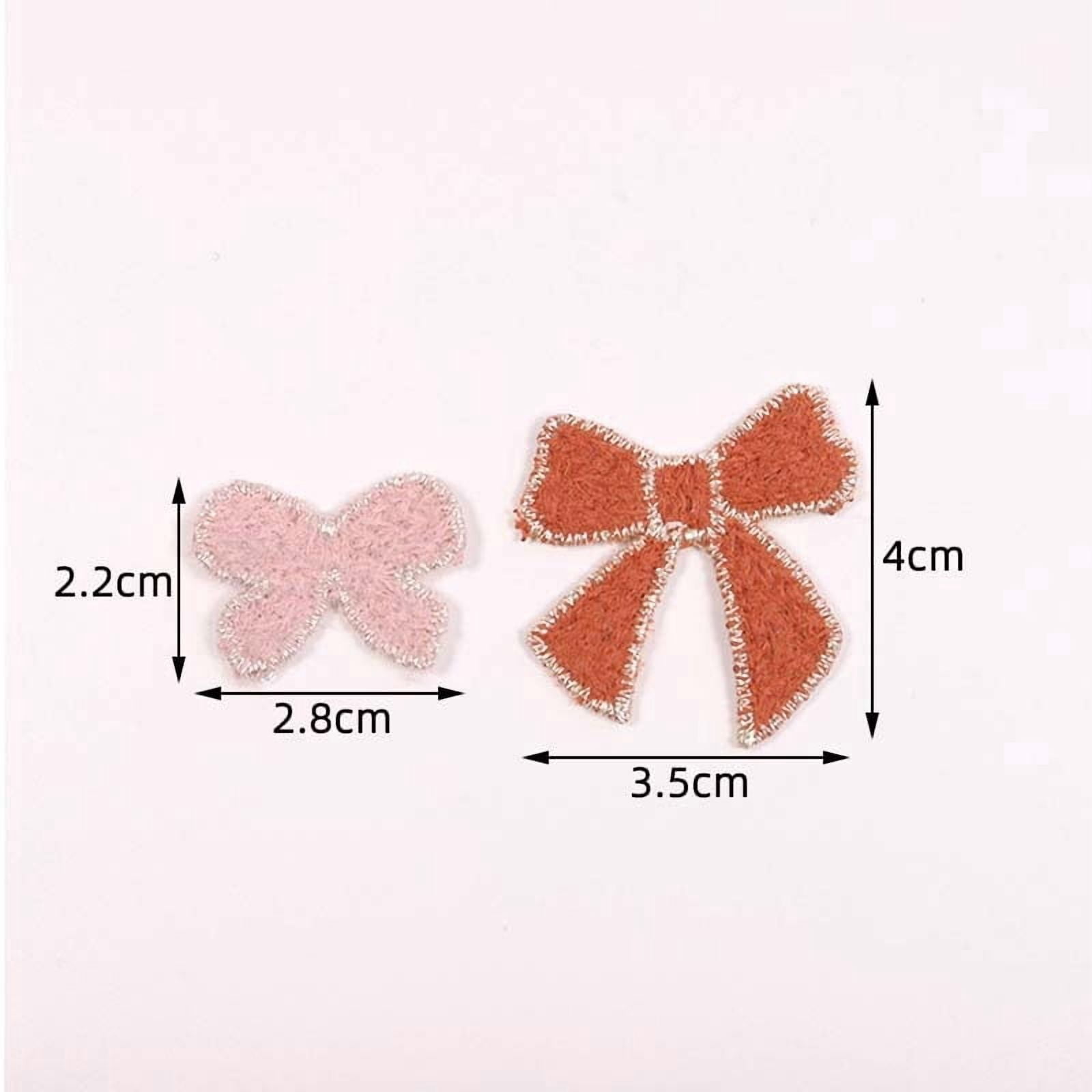 14pcs cute backpack dress decorative accessories clothing patch stickers sweet and versatile bow embroidered cloth stickers
