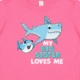 thumbnail image 4 of Inktastic My Big Sister Loves Me with Cute Sharks Boys or Girls Baby T-Shirt, 4 of 5