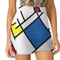 thumbnail image 4 of Women's skirt Sport Skort Skirt With Pocket Fashion Korean Style Skirt 4Xl Skirts Minimal Primary Art History Geometric Diagonal, 4 of 7