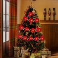thumbnail image 6 of Morttic 2Pcs 6.5Ft Lighted Poinsettia Christmas Garland with Red Berries and Holly Leaves, Pre-Lit Velvet Artificial Poinsettia Garland for Christmas Decoration, Battery Operated, 6 of 7