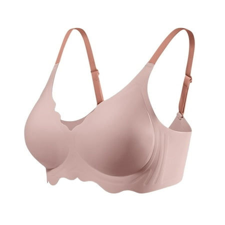Quealent Womens Bras Women s Lace Bra Underwire Balconette Unlined Demi Sheer Plus Size (Pink L)