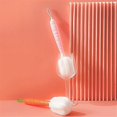 thumbnail image 4 of Sponge Cleaning Brush Long Plastic Handle Cleaner Cup Cleaning Brush for Glass Coffee Tea Glasses Pot Water Bottle,Single Pink, 4 of 4