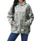 thumbnail image 1 of Health Cloth fleece-lined Amazon Autumn New Women‘s Camouflage Hoodie Maple Leaf Printed Oversized Sports Hoodie, 1 of 2