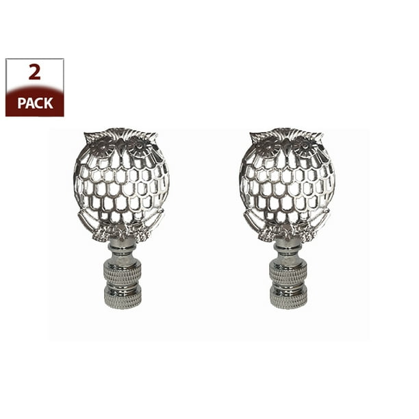 Royal Designs, Inc. Decorative Owl Lamp Finial, F5089CH2, Chrome