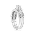thumbnail image 4 of 3/4ct Vintage Diamond Engagement Wedding Ring Set 14K White Gold, 4 of 4