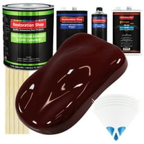 Carmine Red Low VOC SLOW 1 Gallon Auto Car Paint Kit URETHANE BASECOAT Clearcoat