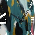 thumbnail image 5 of Designart "Abstract Serenity in Turquoise and Pink I" Abstract Oversized Wall Clock, 5 of 5