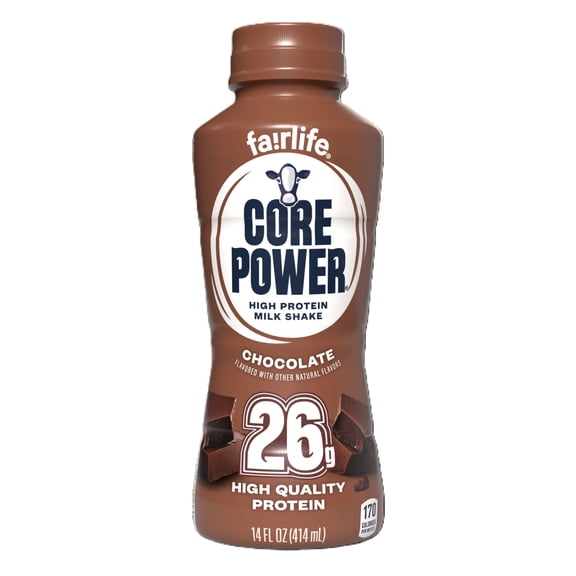 Core Power Protein Shake with 26g Protein by fairlife Milk, Chocolate, 14 fl oz