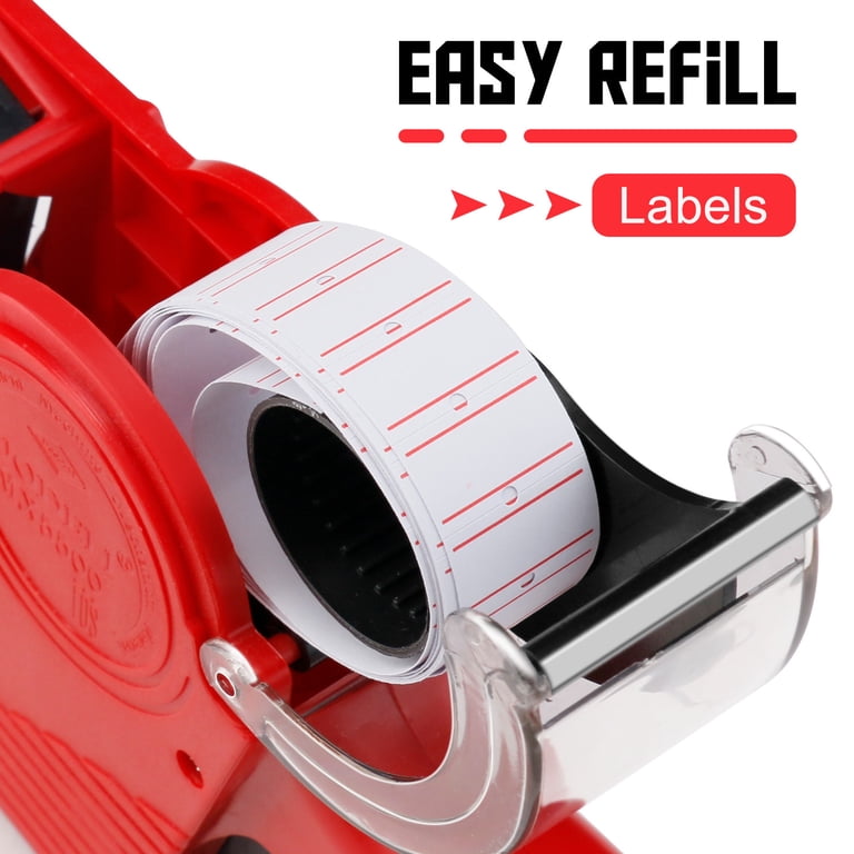 30 Rolls 15000 Stks Labels Prijs Stickers Enkele Rij Tag Papier Wit voor MX5500 Gun Labeller 21x12mm