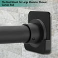 thumbnail image 5 of Adhesive Shower Curtain Rod Tension Holder | Shower Rod Mount Retainer for Wall | No Drilling | Stick On | 2 Pack, (Shower Curtain Rod Not Included), 5 of 7
