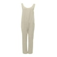 thumbnail image 5 of IROINNID Suspender Jumpsuit For Women Full-Length Loose Baggy Pocket Trousers Overalls Cotton And Linen Jumpsuit, 5 of 7