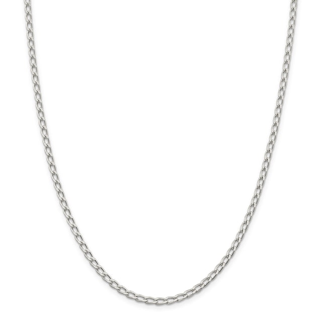 925 Sterling Silver 3.2mm 8 Inch Link Chain Charm Bracelet