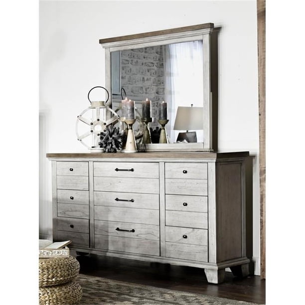 ivory dresser with mirror Toddlee Bohemian Ivory 2-piece 4-Drawer Dresser and Mirror Set by Furniture of America - Bed Bath & Beyond