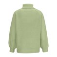 thumbnail image 4 of HAPIMO Women's Long Sleeve Sweater Casual Turtleneck Chunky Knit Loose Oversized Pullover Winter Solid Jumper Tops Teen Girls Clothes Green L, 4 of 6