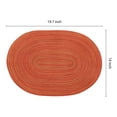 thumbnail image 3 of REGALWOVEN Farmhouse Placemats Set of 6 Oval Placemats for Dining Table Decor Indoor Outdoor Kitchen Table Mat Wipe Clean Orange 19.7*14Inch, 3 of 6