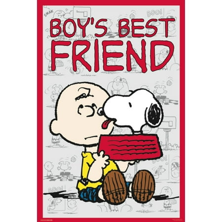 Peanuts Boys Best Friend Snoopy Charlie Brown Comic Strip Poster 24x36