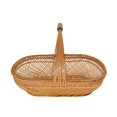thumbnail image 2 of AMERTEER Panier de Pique-Nique en Bambou Tressé Rotin Décoration à la Main Maison Jardin Vintage Boîtes de Rangement Plante Fleur Fruit Légume Plateau, 2 of 10