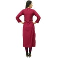 thumbnail image 4 of Bimba Women Full Sleeve Straight Kurta Ethnic Rayon Kurti Plain Long Tunic, 4 of 7