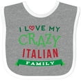 thumbnail image 3 of Inktastic Italian Family Heritage Boys or Girls Baby Bib, 3 of 4