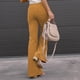 thumbnail image 4 of Women High Waisted Flare Pants, Autumn Winter Pockets Design Casual Women Bell Bottom Flare Pants For Daily Wear For Office For Party ANGGREK Otros, 4 of 5