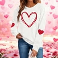 thumbnail image 2 of yievot Women Valentine's Day Sweatshirts Heart Graphic Crew Neck Pullover Long Sleeve Casual Shirts Tops, 2 of 9