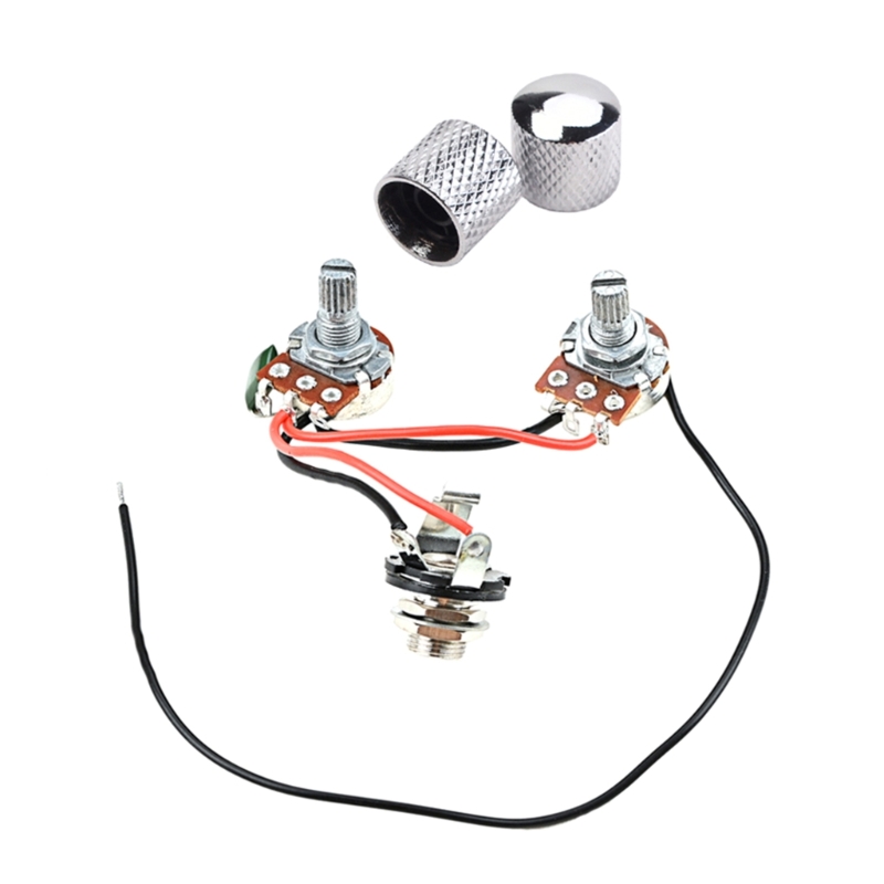 1V 1T Wiring Kit, 3 Way A500K Wiring Harness Prewired Guitar Wiring