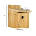 thumbnail image 6 of Wild Wings Cedar Box Wren Wild Bird Backyard House With Adjustable Door, Brown, 6 of 6