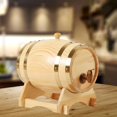 thumbnail image 1 of Dispensador de cerveza de pino Macarena con soporte para vino color madera 5L Barril de vino, 1 of 7