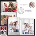 thumbnail image 4 of WWS-Photo Album 4x6 100 Pictures 2 Packs, Small Mini Capacity Linen Photo Book Sets, Each Pack Holds 100 Top Loader Vertical Only Picture for Kids Boy Girls Purple, 4 of 4