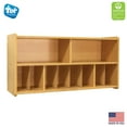 thumbnail image 5 of Tot Mate Wall Storage Organizer for Diapers Baby Essentials, Wood, Maple, 46"W x 15"D x 23 1/2"H RTA, 5 of 7