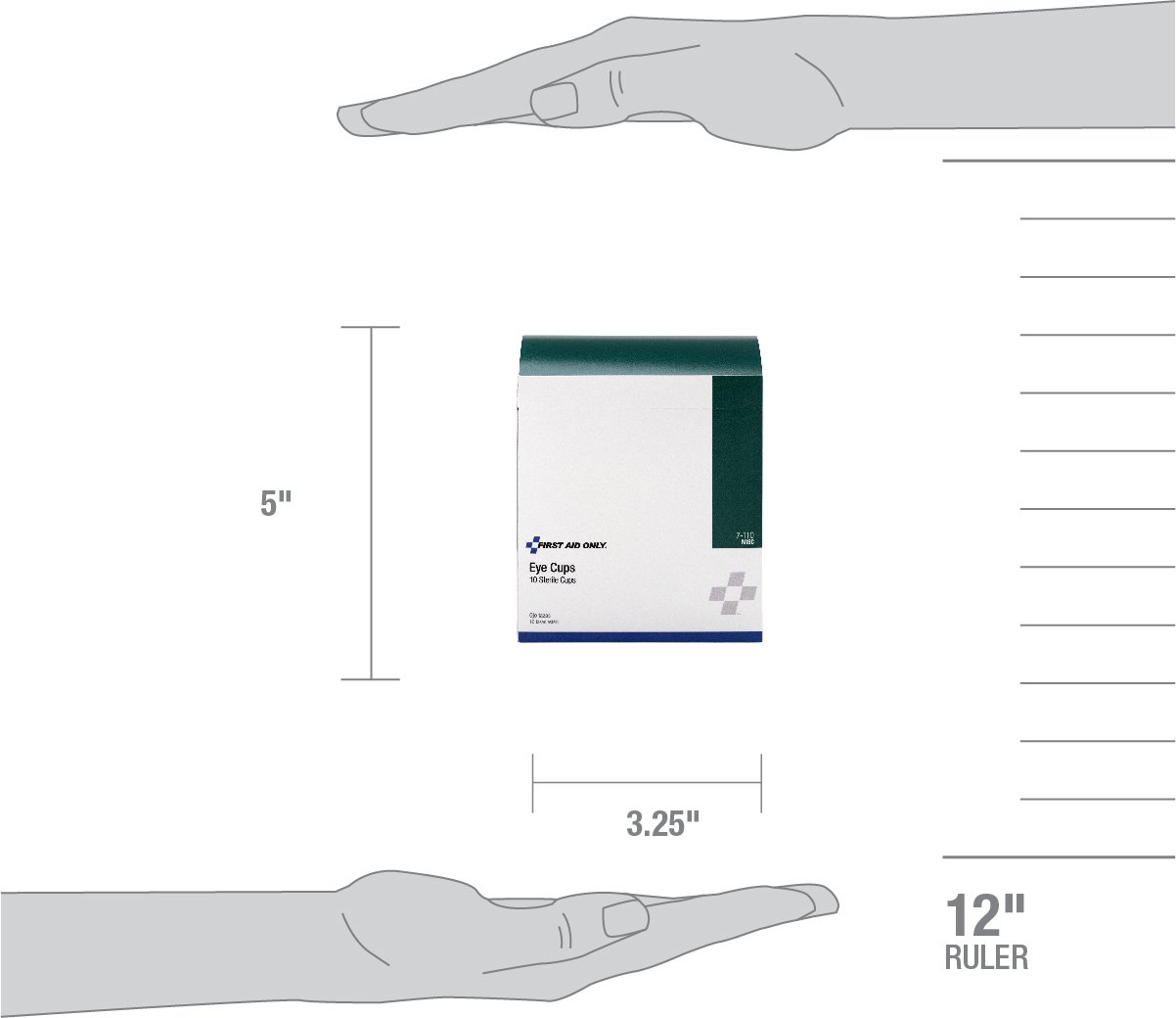 Pac-kit 7-110 5"x4-1/8"x2-1/4" Eye Cups Sterile