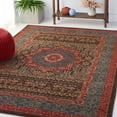 thumbnail image 4 of SAFAVIEH Mahal Lidija Oriental Area Rug, Navy/Red, 6'7" x 6'7" Round, 4 of 5