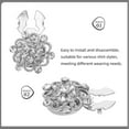 thumbnail image 3 of OULII 2Pcs Rhinestone Tuxedo Buttons for Men Alloy Clip on Shirt Cuff Embellishments, 3 of 8