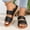 Black, variant on USSUMA Wedge Sandals for Women Women's Large Size Beach Shoes Are Comfortable Light Soft-soled and Roman Sandals Airplane Travel Comfort Slides up to 50% Off