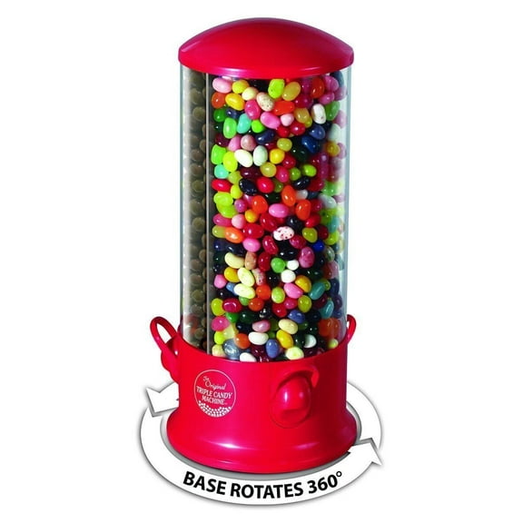 Triple Candy Machine Dispenser Machine 3 Compartments Gumball Gum Ball Snacks