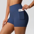 thumbnail image 2 of Women Sports Short With PocketedYoga Legging Shorts Squat Proof High Waist Fitness Tight Shorts Quick Drying Cycling Workout Gym, 2 of 7