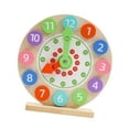 thumbnail image 4 of Reloj didáctico analógico Montessori, reloj didáctico que dice la hora, juguete sensorial, juguete educativo, tiempo de enseñanza, reloj de madera, 4 of 9
